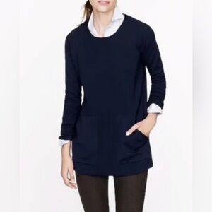 J CREW MERINO WOOL POCKET TUNIC SWEATER #03444 XS